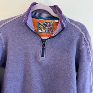 Robert Graham Purple Quarter-Zip Sweater